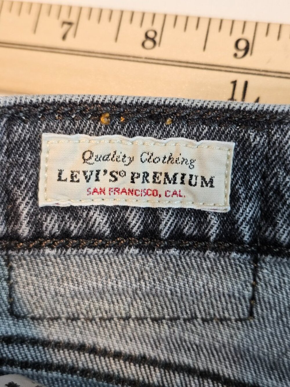Levi's Premium 501 Original Fit Straight Leg Jean Gray Women's Size 28 High Rise - Picture 8 of 16